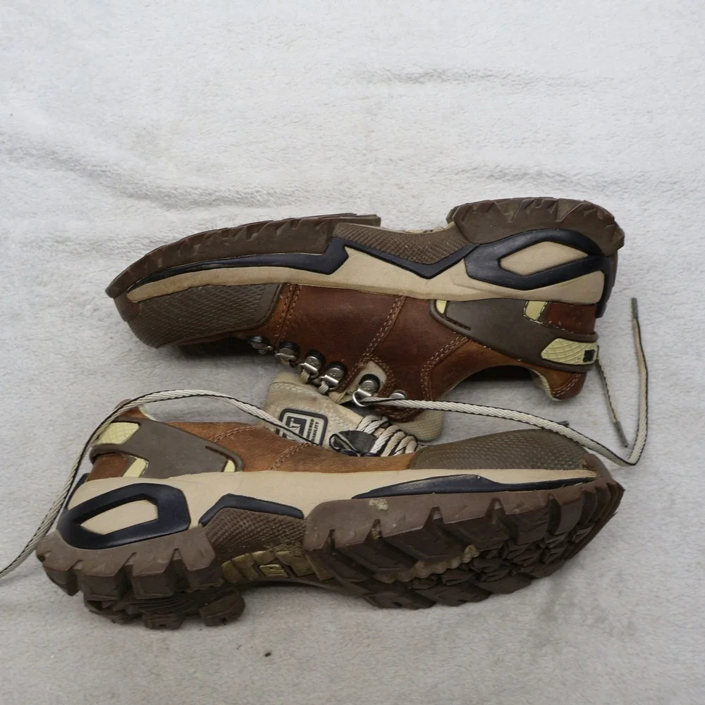 Caterpillar Men 8.5 Work Boots Brwn Antidote Leather Industrial Steel Toe Safety